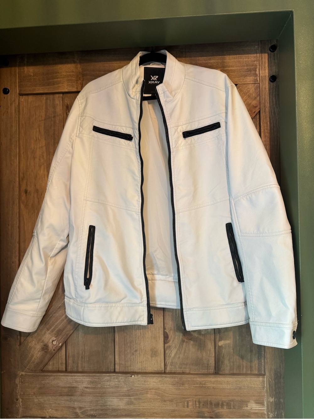 XRay Men's Lined Zip-Front Faux Leather Jacket